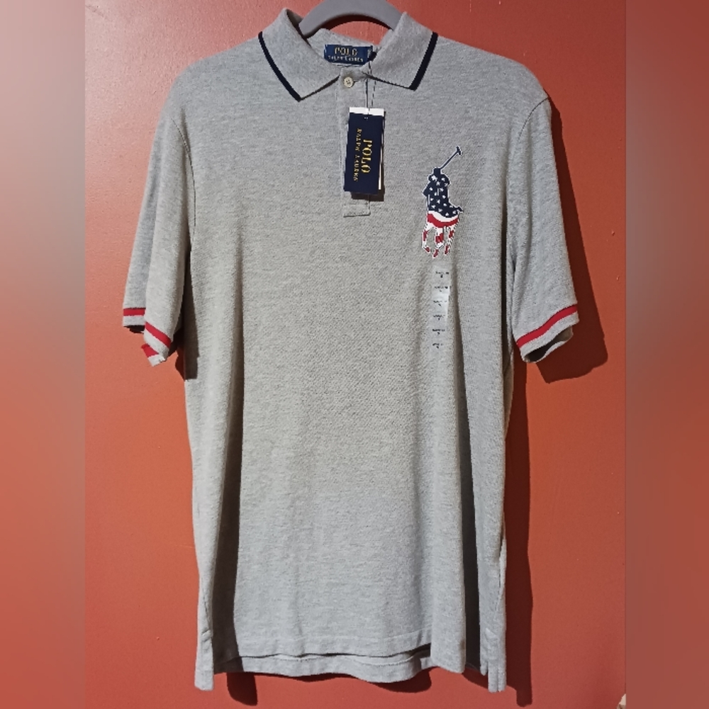 Polo by Ralph Lauren Grey Big Pony polo size Small classic fit